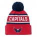 Шапка с помпоном Washington Capitals Red Jacquard Cuffed Knit