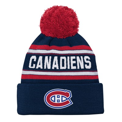 Шапка с помпоном Montreal Canadiens Youth Jacquard Cuffed - Navy