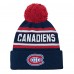 Шапка с помпоном Montreal Canadiens Youth Jacquard Cuffed - Navy