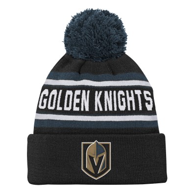 Шапка Подростковая Vegas Golden Knights Black Jacquard Cuffed Knit with Pom