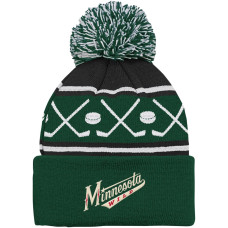 Шапка с помпоном для малыша Minnesota Wild Green Face-Off Cuffed Шапка с помпоном для малыша Minnesota Wild Green Face-Off Cuffed