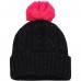 Шапка с помпоном Colorado Avalanche Girls Youth Nep Yarn Cuffed Knit - Black