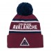 Шапка с помпоном Colorado Avalanche Youth Third Jersey Jacquard Cuffed Knit - Burgundy