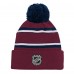 Шапка с помпоном Colorado Avalanche Youth Third Jersey Jacquard Cuffed Knit - Burgundy
