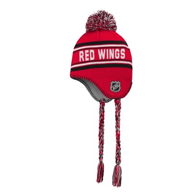 Подростковая Detroit Red Wings Red Jacquard Tassel Knit Hat with Pom