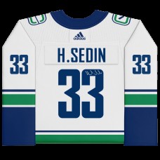 Henrik Sedin Vancouver Canucks Autographed Fanatics Authentic White Adidas Authentic Jersey