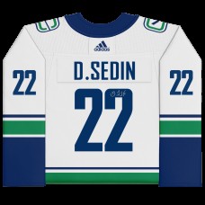 Daniel Sedin Vancouver Canucks Autographed Fanatics Authentic White Adidas Authentic Jersey