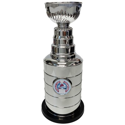 Colorado Avalanche Silver 14 Stanley Cup Coin Bank Replica Trophy
