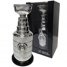 Pittsburgh Penguins Silver 14 Stanley Cup Coin Bank Replica Trophy