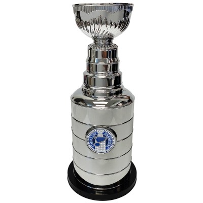 St. Louis Blues Silver 14 Stanley Cup Coin Bank Replica Trophy