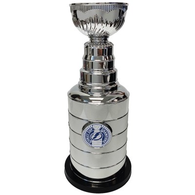 Tampa Bay Lightning Silver 14 Stanley Cup Coin Bank Replica Trophy