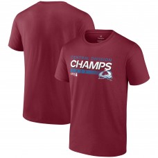 Colorado Avalanche 2023 Central Division Champions T-Shirt - Burgundy