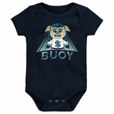 Newborn & Малышам Seattle Kraken Deep Sea Blue Mascot Callout Bodysuit