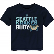 Toddler Seattle Kraken Deep Sea Blue Mascot Head T-Shirt