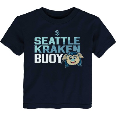 Toddler Seattle Kraken Deep Sea Blue Mascot Head T-Shirt