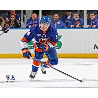 Bo Horvat New York Islanders Unsigned Fanatics Authentic Blue Skating Photograph