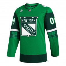Именная игровая джерси New York Rangers adidas St. Patricks Day Authentic Custom - Kelly Green