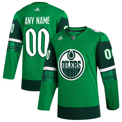 Именная джерси Edmonton Oilers adidas St. Patricks Day Authentic - Kelly Green