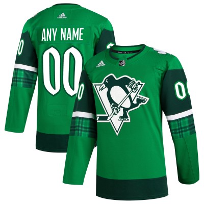 Именная игровая джерси Pittsburgh Penguins adidas St. Patricks Day Authentic - Kelly Green