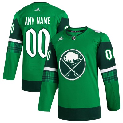 Buffalo Sabres adidas St. Patrick's Day Authentic Custom Jersey - Kelly Green