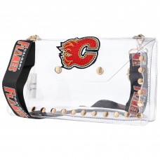 Calgary Flames Cuce Crystal Clear Envelope Crossbody Bag