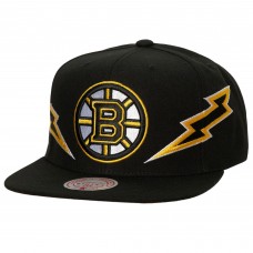 Бейсболка Boston Bruins Mitchell & Ness Double Trouble Lightning - Black