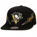 Бейсболка Pittsburgh Penguins Mitchell & Ness Black Double Trouble Lightning