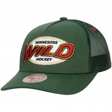 Minnesota Wild Mitchell & Ness Team Seal Trucker Snapback Hat - Green