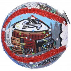 Nathan MacKinnon Colorado Avalanche Autographed Fanatics Authentic Baseball - Hand Painted by Artist Charles Fazzino