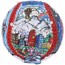 Nathan MacKinnon Colorado Avalanche Autographed Fanatics Authentic Baseball - Hand Painted by Artist Charles Fazzino