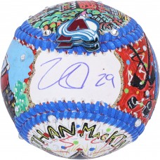 Nathan MacKinnon Colorado Avalanche Autographed Fanatics Authentic Baseball - Hand Painted by Artist Charles Fazzino Nathan MacKinnon Colorado Avalanche Autographed Fanatics Authentic Baseball - Hand Painted by Artist Charles Fazzino