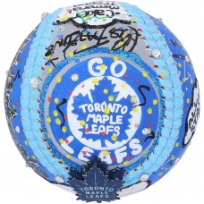 Auston Matthews Toronto Maple Leafs Autographed Fanatics Authentic Baseball - Hand Painted by Artist Charles Fazzino