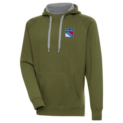 Толстовка New York Rangers Antigua Olive Victory