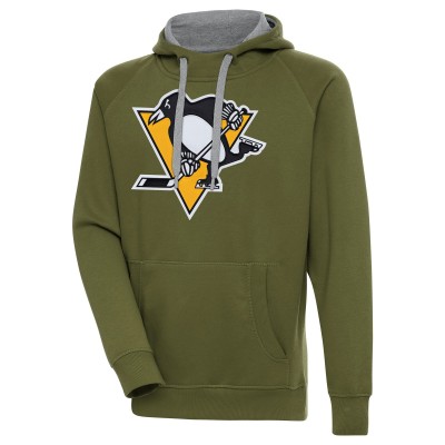 Толстовка Pittsburgh Penguins Antigua Olive Victory