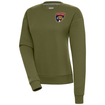Женская свитшот Florida Panthers Antigua Olive Victory Pullover