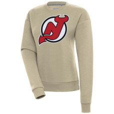 Женская свитшот New Jersey Devils Antigua Khaki Victory Pullover