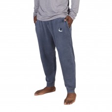 Vancouver Canucks Concepts Sport Trackside Fleece Cuffed Pants - Navy