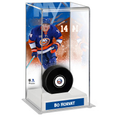 Bo Horvat New York Islanders Fanatics Authentic Deluxe Tall Hockey Puck Display Case Bo Horvat New York Islanders Fanatics Authentic Deluxe Tall Hockey Puck Display Case
