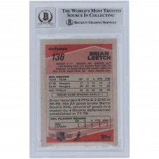 Brian Leetch New York Rangers Autographed 1989-90 Topps #136 Beckett Fanatics Witnessed Authenticated 10 Rookie Card with 1989 Calder Inscription Brian Leetch New York Rangers Autographed 1989-90 Topps #136 Beckett Fanatics Witnessed Authenticated 10 Rookie Card with 1989 Calder Inscription