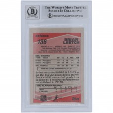 Brian Leetch New York Rangers Autographed 1989-90 Topps #136 Beckett Fanatics Witnessed Authenticated 10 Rookie Card with Go Rangers Inscription Brian Leetch New York Rangers Autographed 1989-90 Topps #136 Beckett Fanatics Witnessed Authenticated 10 Rookie Card with Go Rangers Inscription