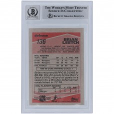 Brian Leetch New York Rangers Autographed 1989-90 Topps #136 Beckett Fanatics Witnessed Authenticated 10 Rookie Card with Last to wear #2 Inscription Brian Leetch New York Rangers Autographed 1989-90 Topps #136 Beckett Fanatics Witnessed Authenticated 10 Rookie Card with Last to wear #2 Inscription