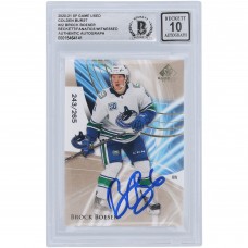 Brock Boeser Vancouver Canucks Autographed 2020-21 Upper Deck SP Game Used Golden Burst #22 #/265 Beckett Fanatics Witnessed Authenticated 10 Card