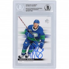 Brock Boeser Vancouver Canucks Autographed 2019-20 Upper Deck SP Authentic #45 Beckett Fanatics Witnessed Authenticated Card
