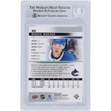 Brock Boeser Vancouver Canucks Autographed 2019-20 Upper Deck SP Authentic #45 Beckett Fanatics Witnessed Authenticated Card