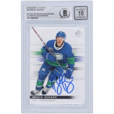 Brock Boeser Vancouver Canucks Autographed 2019-20 Upper Deck SP Authentic #45 Beckett Fanatics Witnessed Authenticated 10 Card
