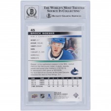 Brock Boeser Vancouver Canucks Autographed 2019-20 Upper Deck SP Authentic #45 Beckett Fanatics Witnessed Authenticated 10 Card