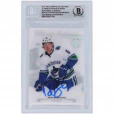 Brock Boeser Vancouver Canucks Autographed 2017-18 Upper Deck Ultimate Collection Ultimate Introductions #UI-39 Beckett Fanatics Witnessed Authenticated 10 Rookie Card