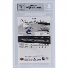Brock Boeser Vancouver Canucks Autographed 2017-18 Upper Deck Ultimate Collection Ultimate Introductions #UI-39 Beckett Fanatics Witnessed Authenticated 10 Rookie Card