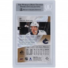 Brock Boeser Vancouver Canucks Autographed 2020-21 Upper Deck SP Game Used Golden Burst #22 #/265 Beckett Fanatics Witnessed Authenticated Card