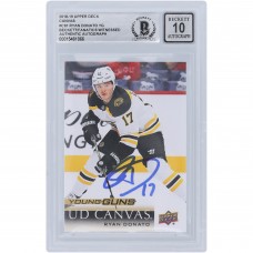 Ryan Donato Boston Bruins Autographed 2018-19 Upper Deck Series 1 Young Guns Canvas #C91 Beckett Fanatics Witnessed Authenticated 10 Rookie Card
